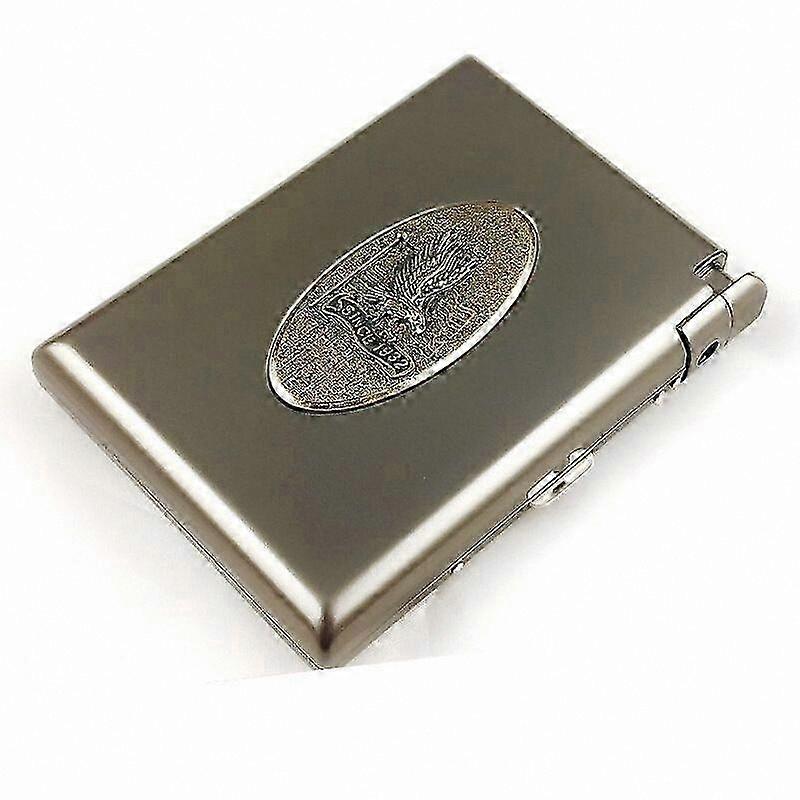 Metal Cigarette Case Lighter (20 Pcs) - Random Pattern