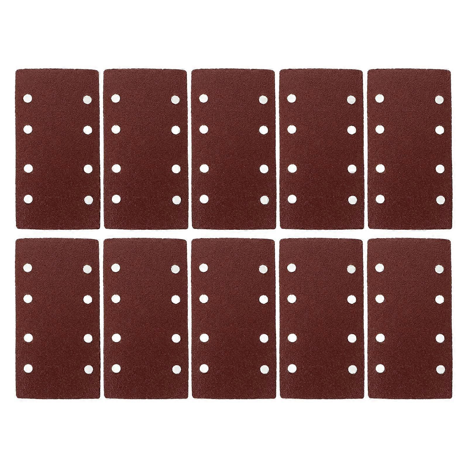 Rectangular Sanding Discs for Grinding 60Pcs Self Stick Sandpaper Sheets Dark Red