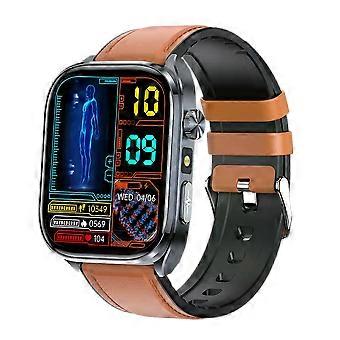 Ai Smart Ecg Health Watch Men Ecg+Hrv Blood Pressure Micro-Physical Examination Flashlight Bluetooth Call Smartwatch