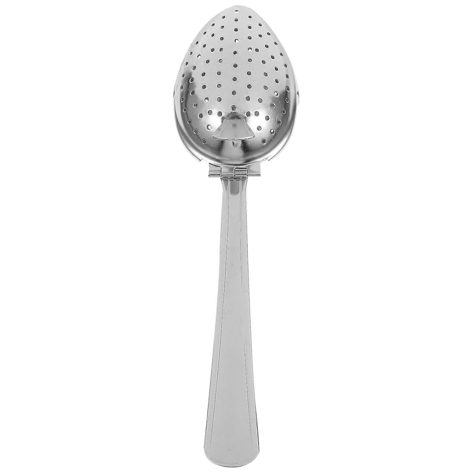 1pc Stainless Steel Pine Cotyledons Tea Strainer Infuser Filter Multi-function Tea Filter for Home (Silver)