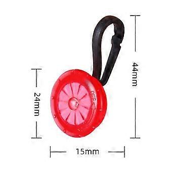 Mini-LED-Rucksacklampe zum Anclipsen, wasserdicht, rot, 4 x 4 x 2 cm, 2 Stück, für Läufer und Tierhalter