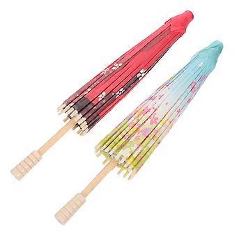 Japanese Style Paper Umbrella for Decor 2Pcs Small Umbrella Holiday Use