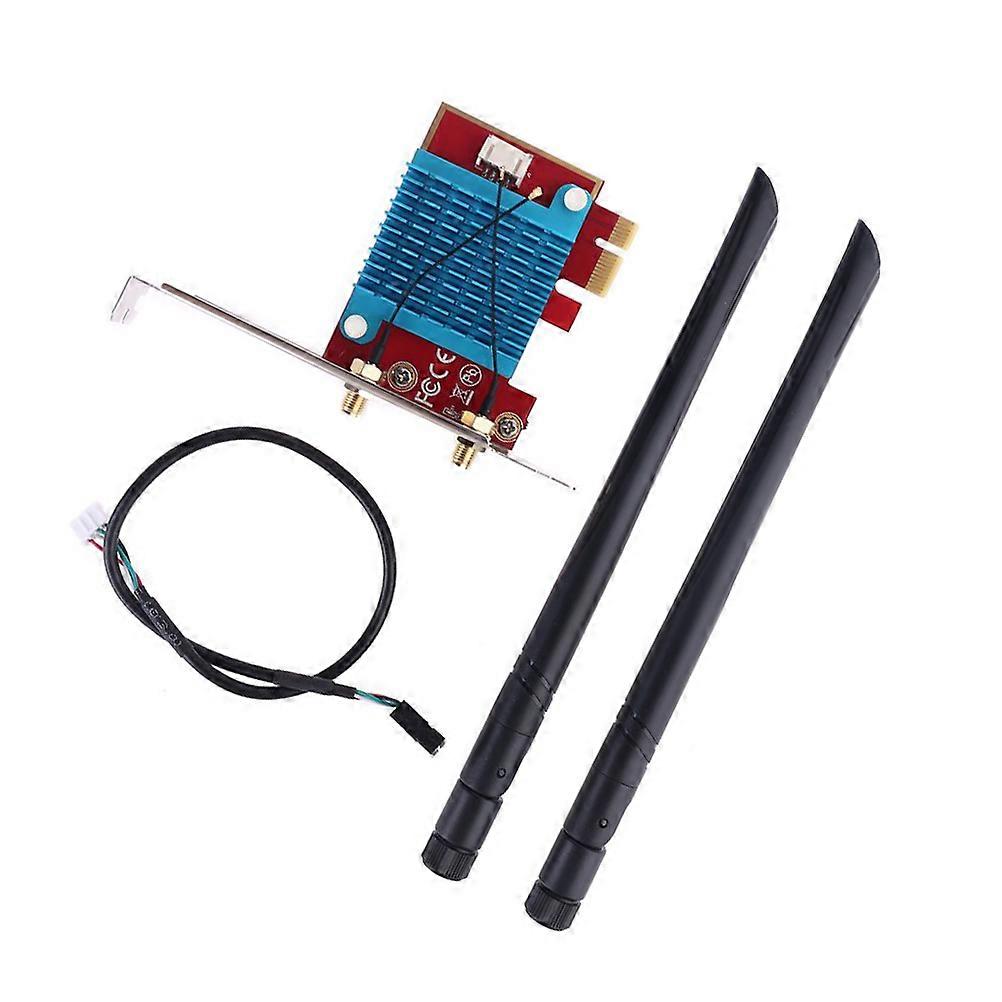 Computer Adapter Parts Computer Pcie WiFi Card for Wireless Network 2Sets