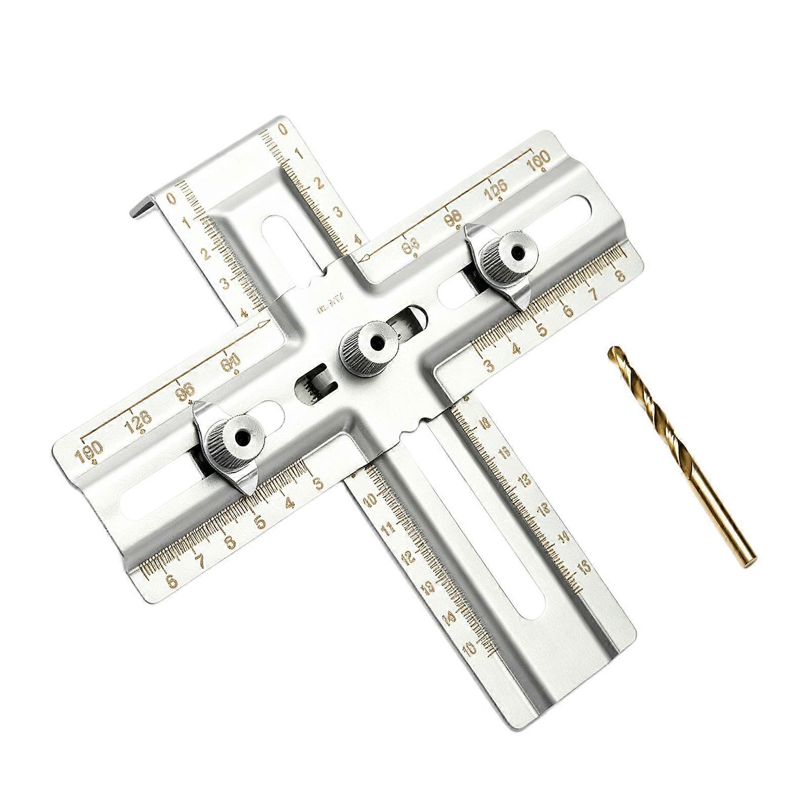 Professional Metal Hole Alignment Tool For Mounting Pulls And Knobs On Wardrobes Cupboards With Precise Positioning Multicolor