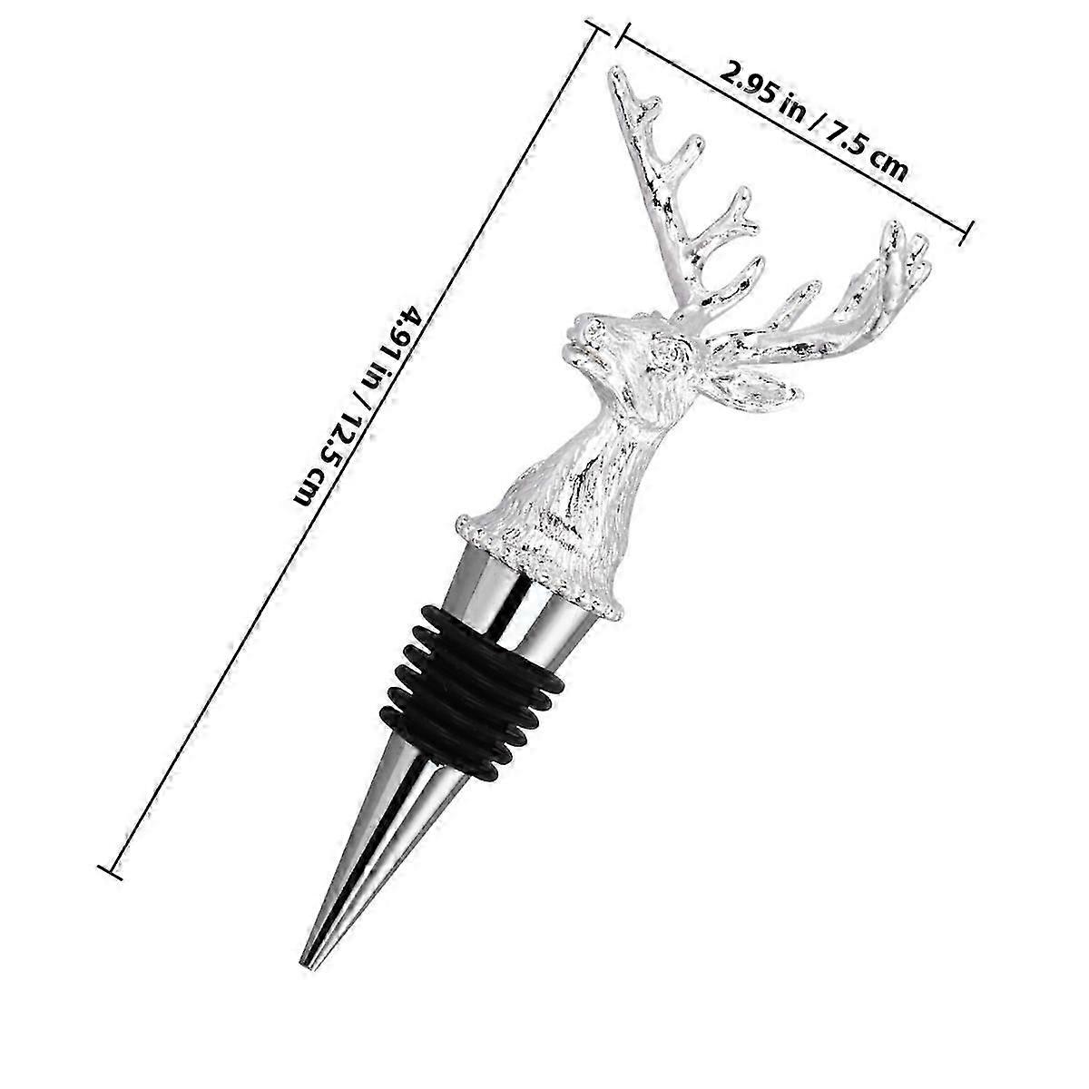 Deer Head Design for Use Silver Alloy