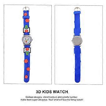 Cartoon 3D Kids Watch Watch Basketball Pattern Wristwatch for Child