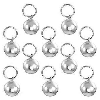 Pet Small Bells for Pet Use Dog Collar Charm 30Pcs Silver
