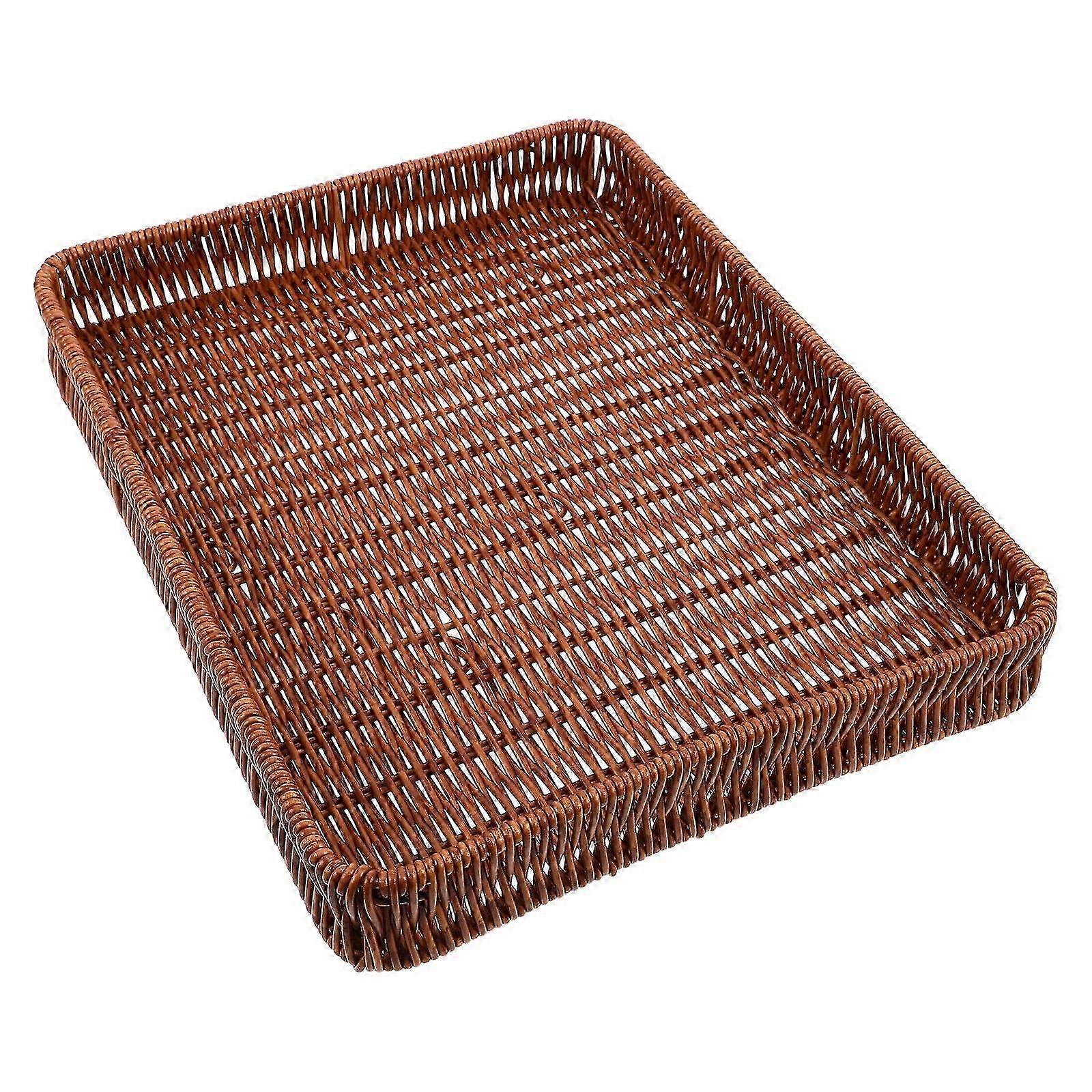 Handwoven Bread Basket Multipurpose Fruit Basket Bin for Storage