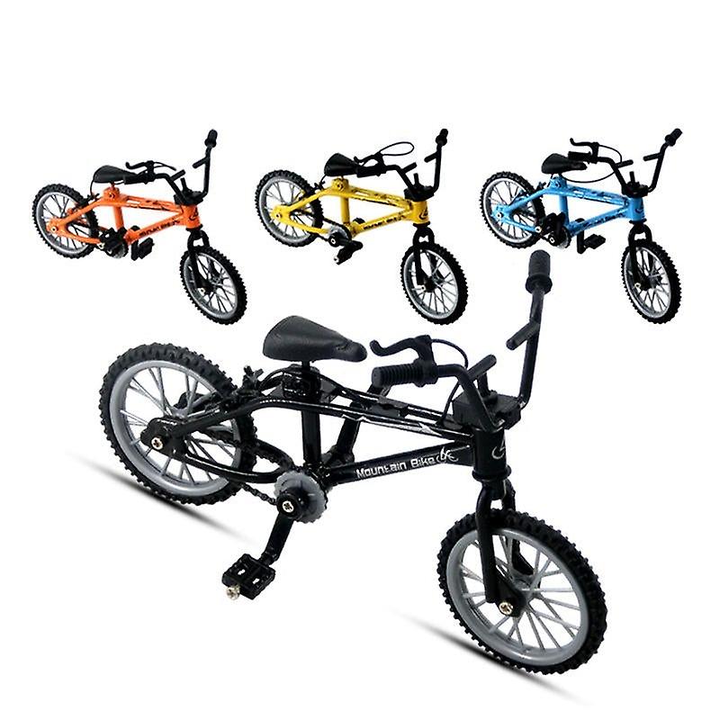 Mini Simulation Alloy Finger Bicycle Retro Double Pole Model W/ Spare Tire Diecast Toys With Box Packaging