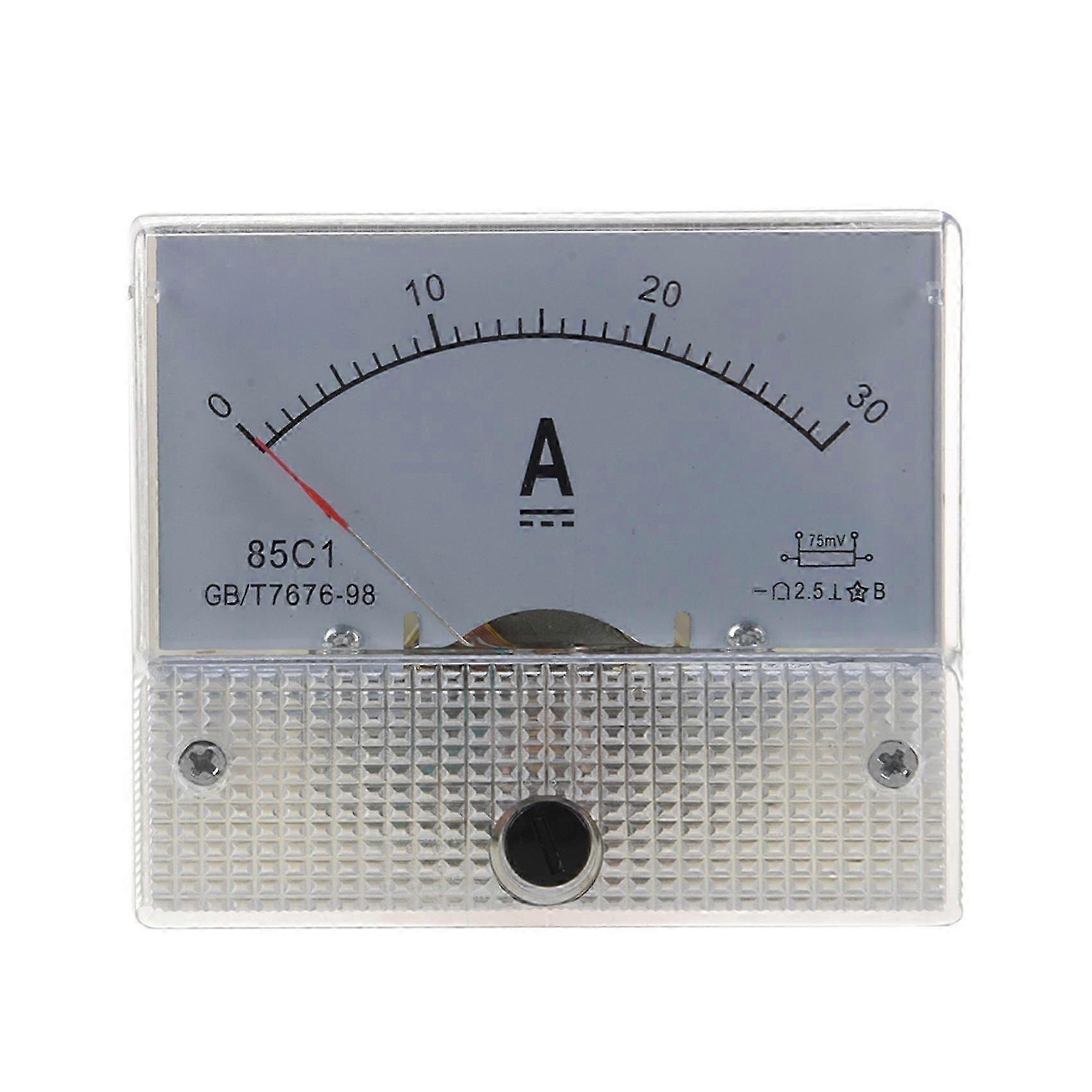85C1 Analog Current Panel Meter DC 30A AMP Ammeter-Good