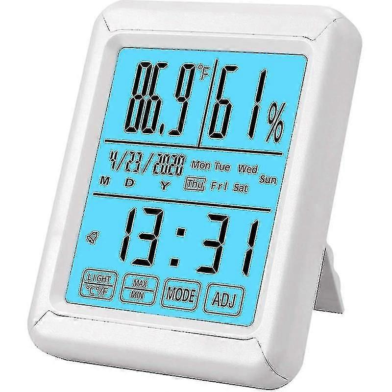 Digital Hygrometer Thermometer, Backlight Touchable Digital Hygrometer Thermometer Temperature Humidity Meter
