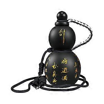 1 Set 800ML Gourd Water Bottle with Shoulder Strap Braided Waist Rope Cup Brush Charm DIY Sticker Vintage Chinese Style Tritan Drinking Bottle