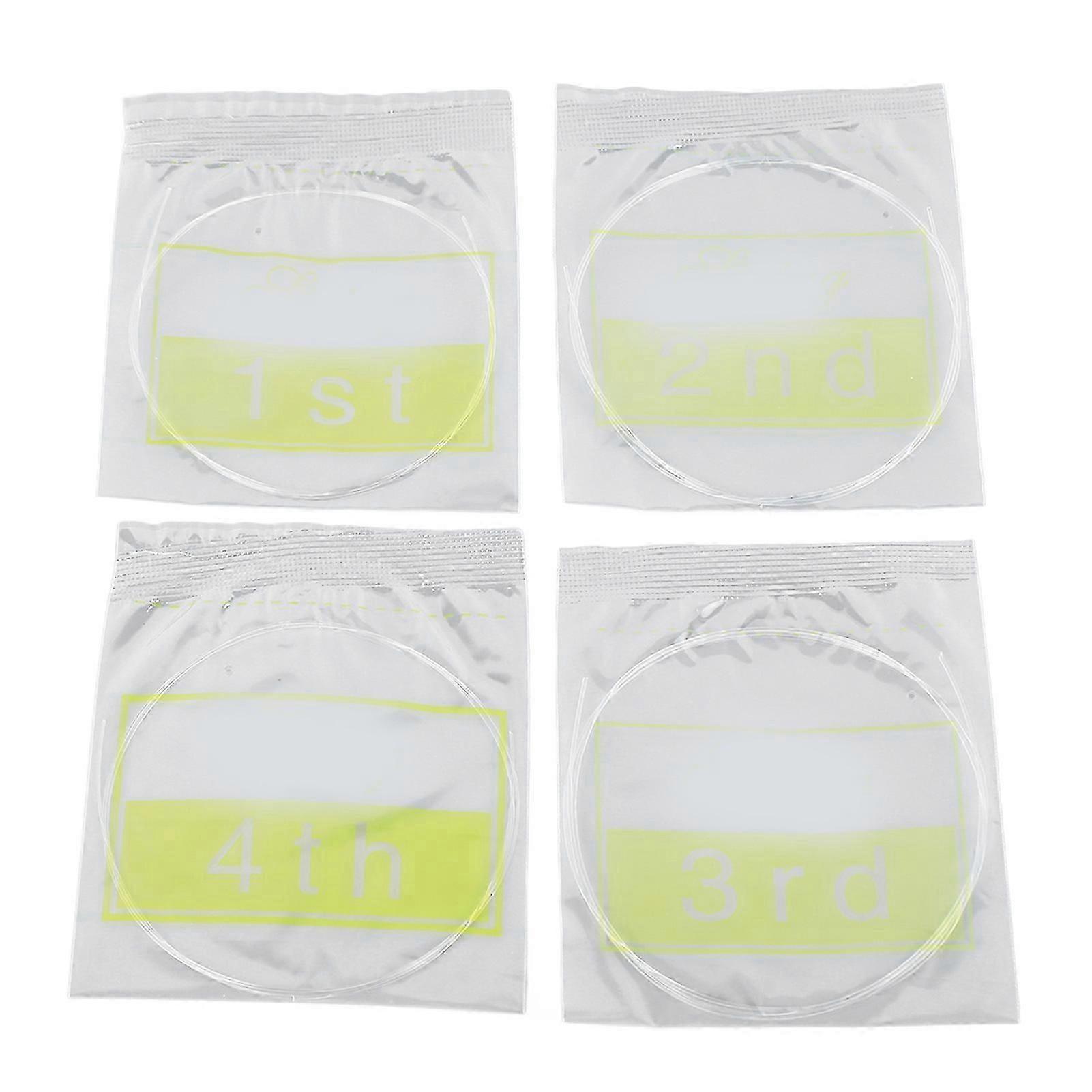 4Pcs Ukulele String Nylon String Good Sound Quality Transparent Instrument Accessory