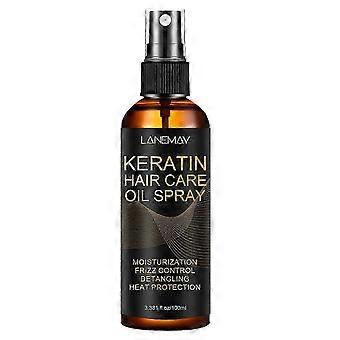 Keratin-Haarölspray 100 ml – Regeneriert und repariert trockenes und geschädigtes Haar, bändigt Frizz, entwirrt und schützt vor Hitze