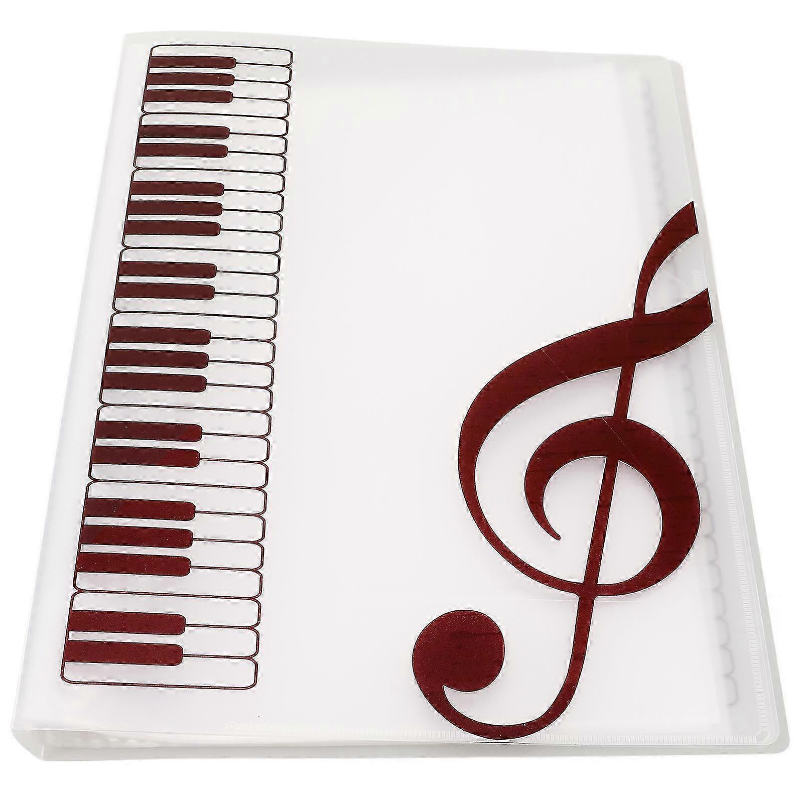 Portable Music Folder Daily Use A4 File Folder Clear File Folder Office Storage Folder