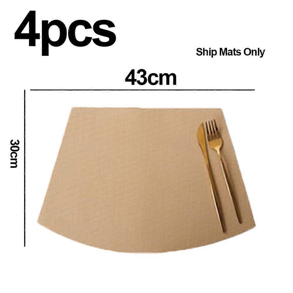Large round table scalloped table mat solid color hotel tableware insulation mat