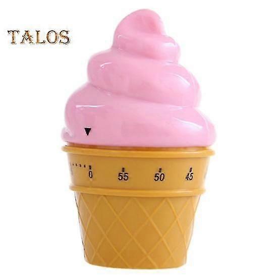 Kitchen Timer Ice Cream Shape Clear Scale Timer 60 Minutes Reliable Time Reminder Mechanical Kitchen Timer