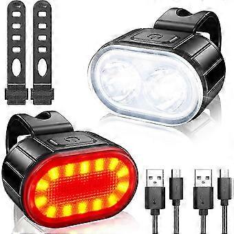 2026 New IPX5 Waterproof Bike Light Set - Super Bright Front/Rear Cycling Safety Lights for Night Riding