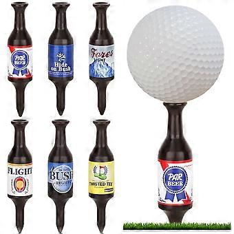 Golf tee beer bottle handmade, durable recyclable plastic golf tee accessory, fun golf gift for men, dads, golfers, 3.5 inches tall -GSL