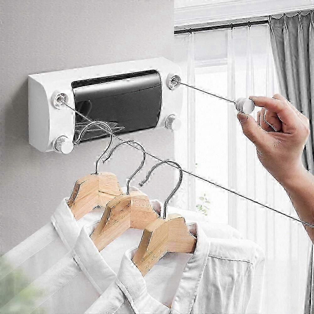 Space Saving Retractable Clothesline Indoor Invisible Laundry Rope