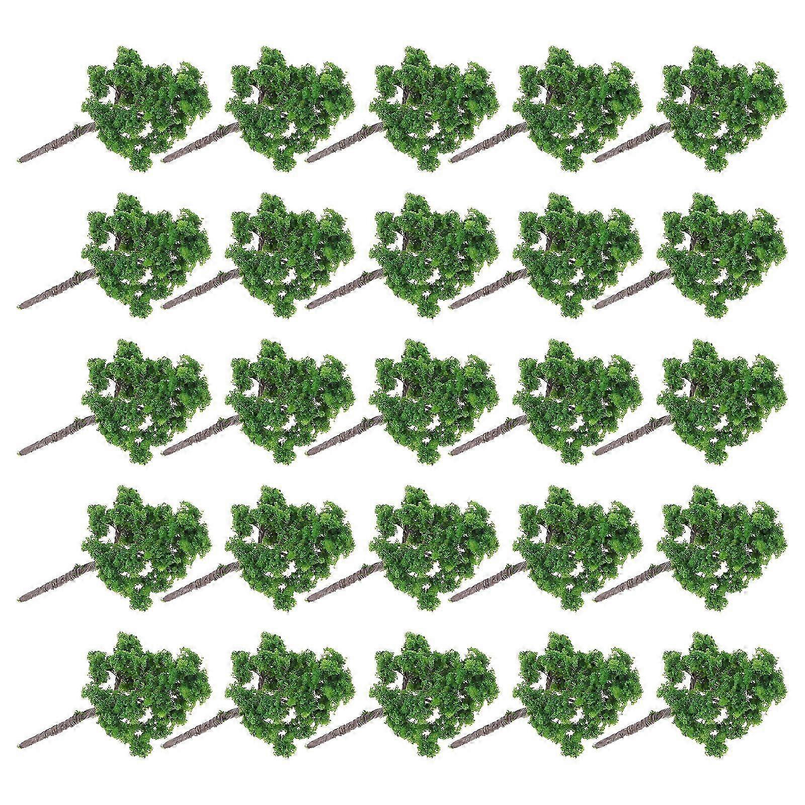 Green Landscape Model Mini Tree Set compatible with Decoration Use 25Pcs