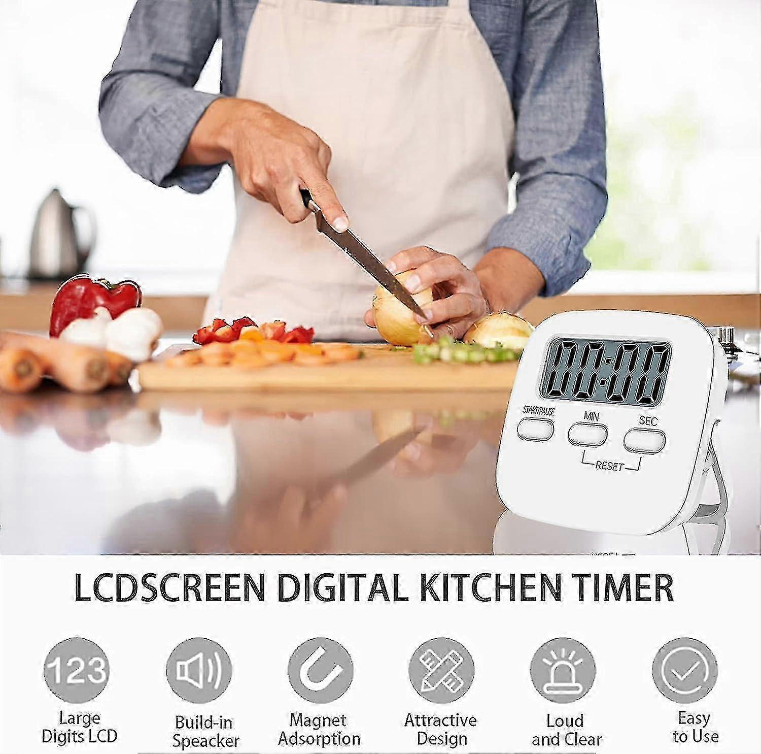 Kitchen Timer, White, 1 Pack