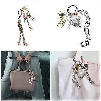 Heart Shaped Vintage Keychain With Antique Finish compatible with Those Who Love Personalize Accessories and Creative Designs