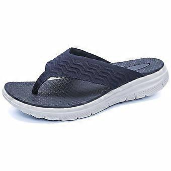 Tongs pour hommes, sandales à entre-doigts en maille élastique, antidérapantes et anti-frottement, légères, idéales pour la plage, la piscine et l'été.