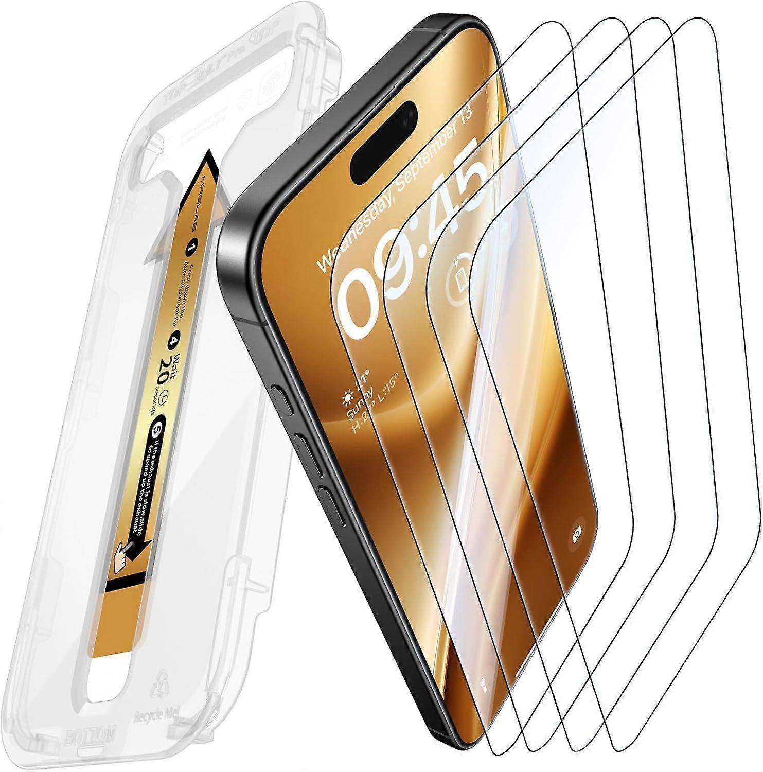 2+2 Packs for iPhone 17 Pro Screen Protector with Camera Lens Protector