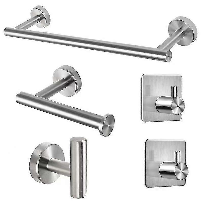 Heavy-Duty 5-Pc Stainless Bathroom Kit