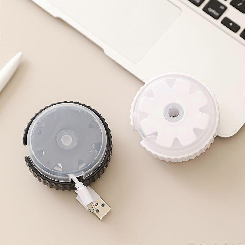Retractable data cable storage box, portable multi-functional charging cable rotating winding cable storage and organization.