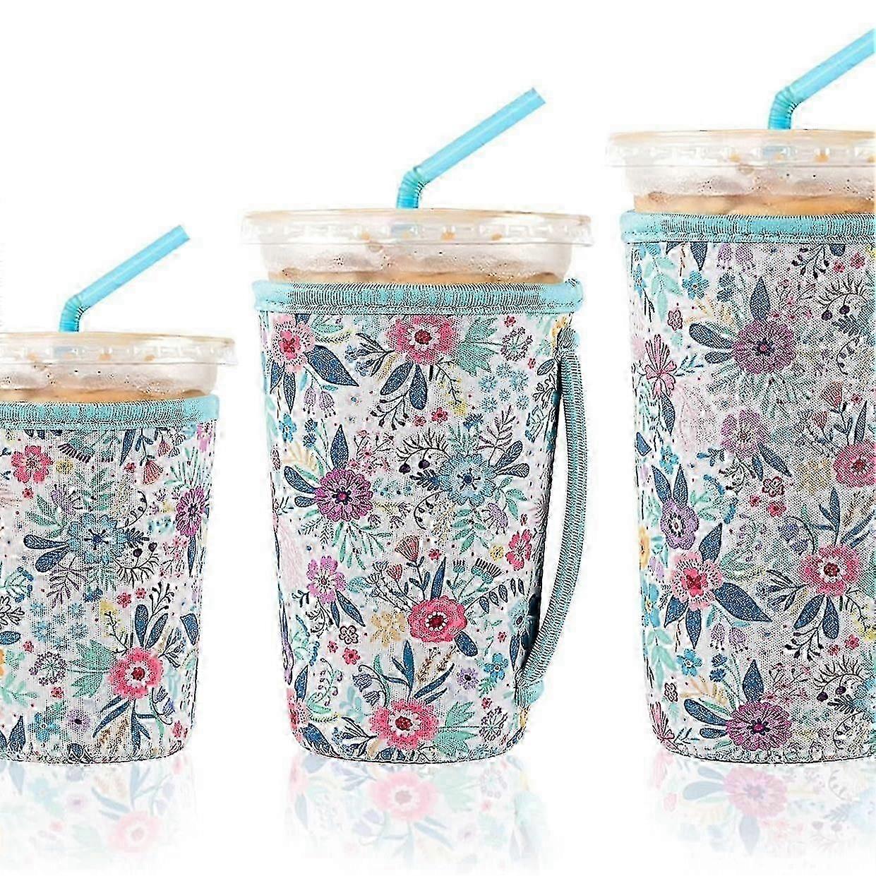 Eco Reusable Iced Drink Sleeves Handles