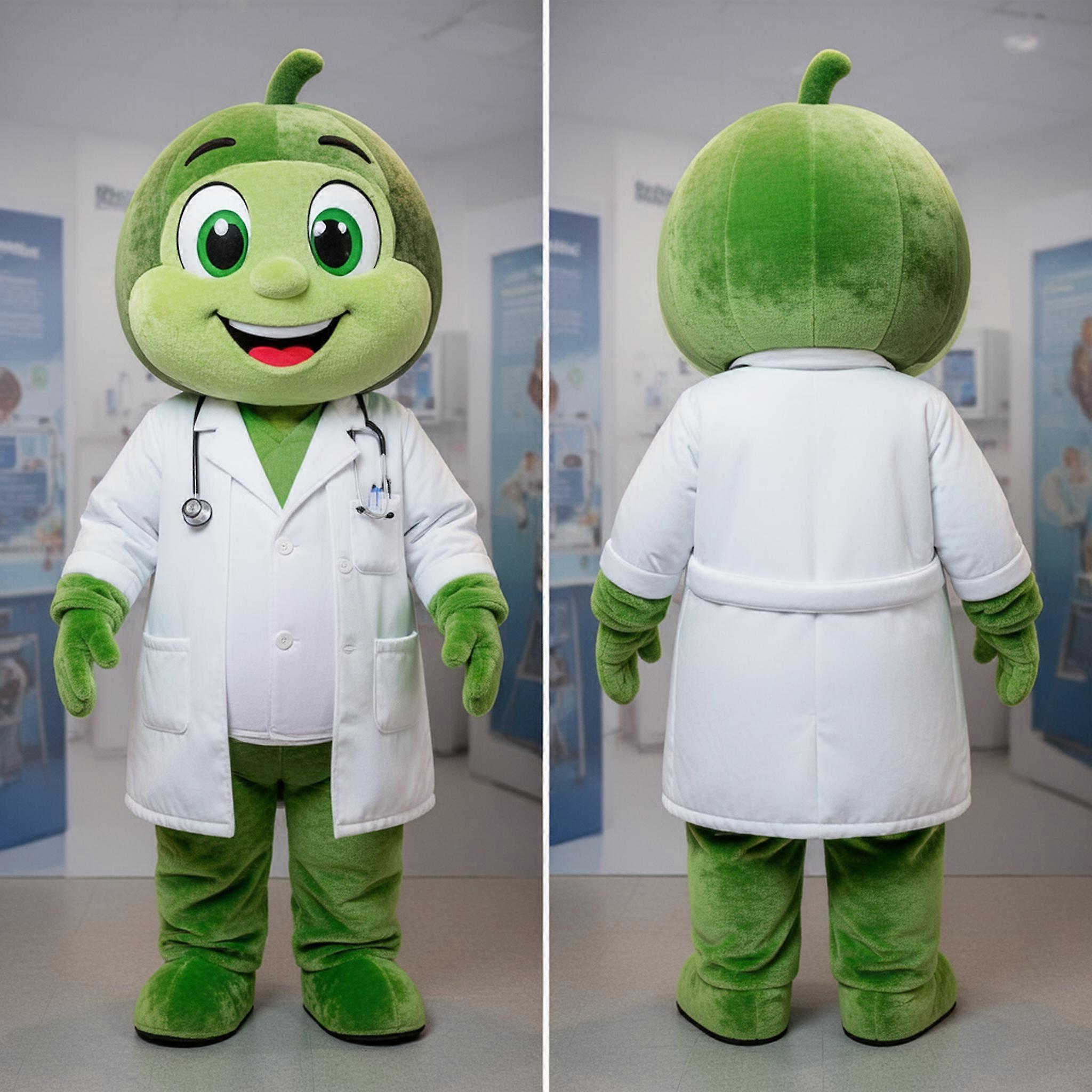 MASTICOT Emerald Green Friendly Doctor Mascot