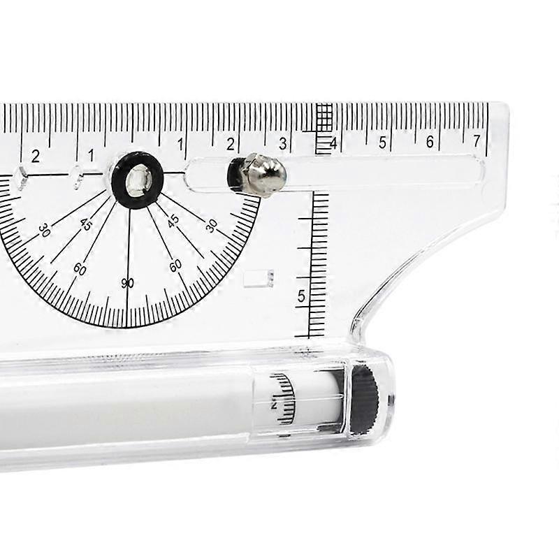 Stationery Protractor Line Drawing Pulley Centering Parallel Rolling Ruler
