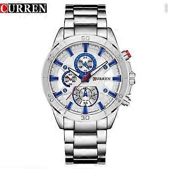 CURREN 8275 Men's Steel Band Fake Three-Eye Sports Watch Men's Fashion Casual Watch
