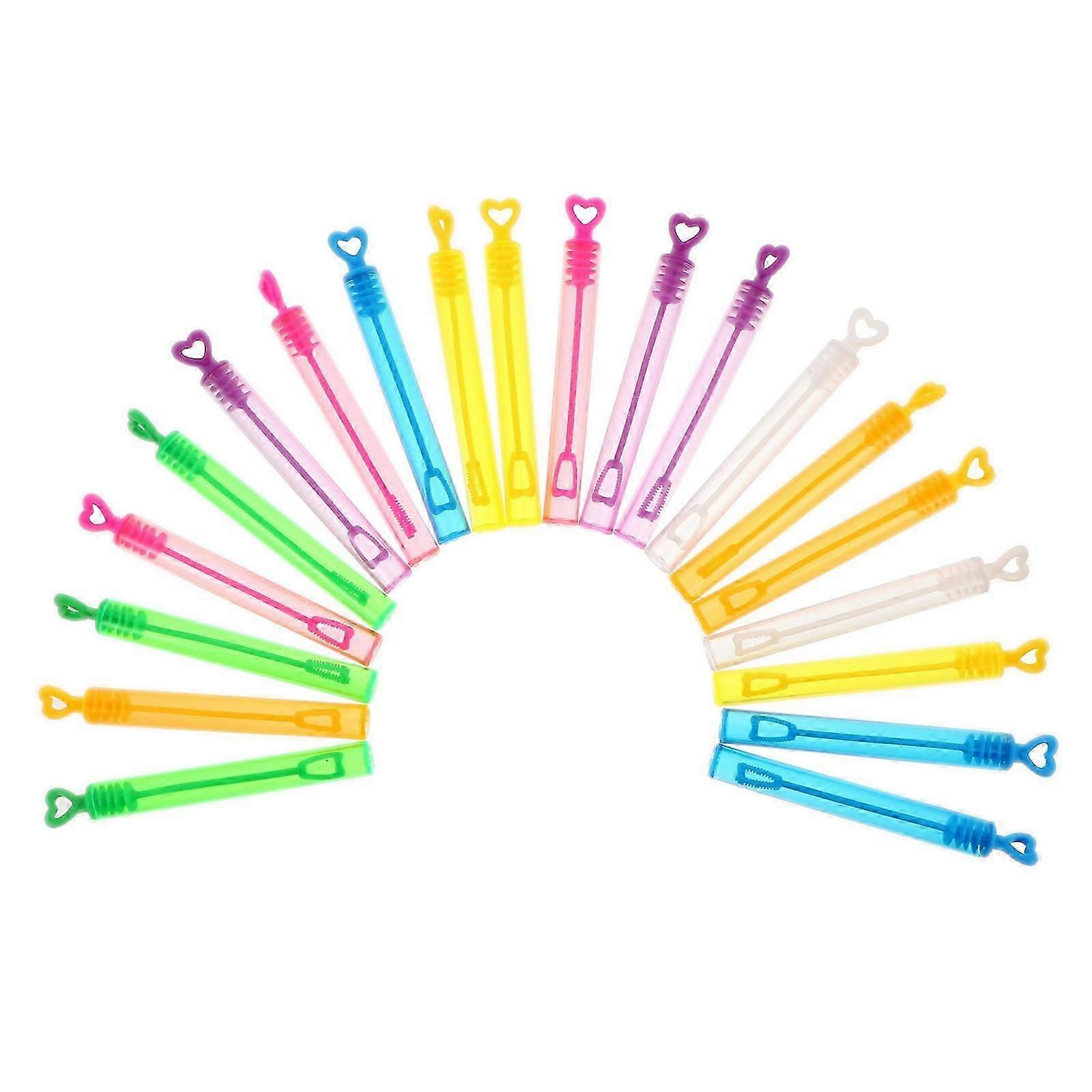 Bubble Maker Empty Bubble Wand Bottle Set for Parties 40Pcs Mixed Colors_HP
