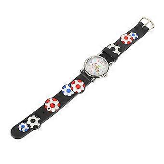 Kids Cartoon Watch with Soccer Ball Theme for 4Pcs Bundle