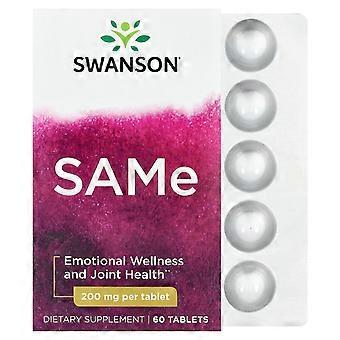 Swanson, SAMe, 60 tabletten (200 mg per tablet)