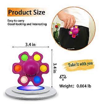 Fidget Spinner Octopus Pop It Toy 3 Pack Dual Action Stress Relief Sensory Gift for Kids and Adults