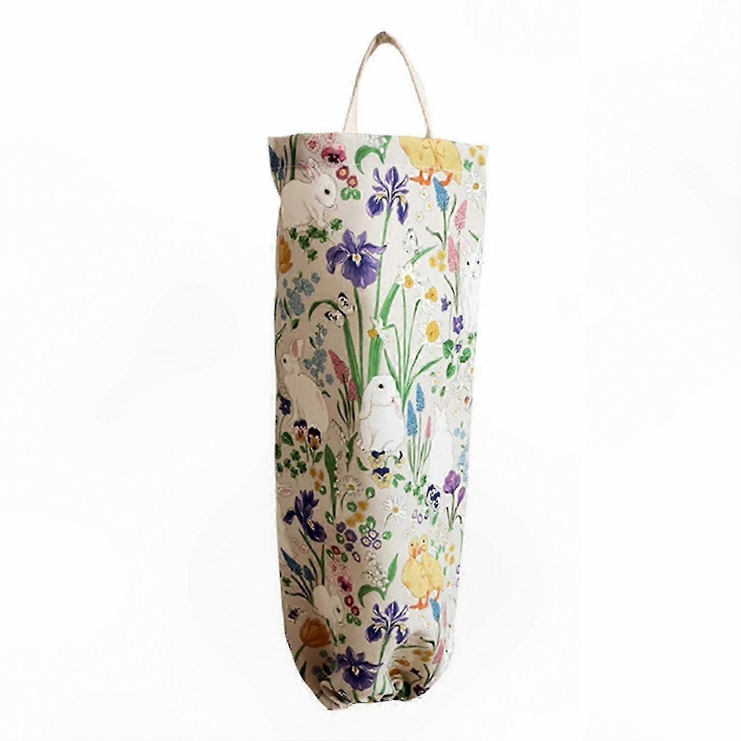 Plastic Bag Holder Storage with Waterproof Fabric and Adjustable Drawstring