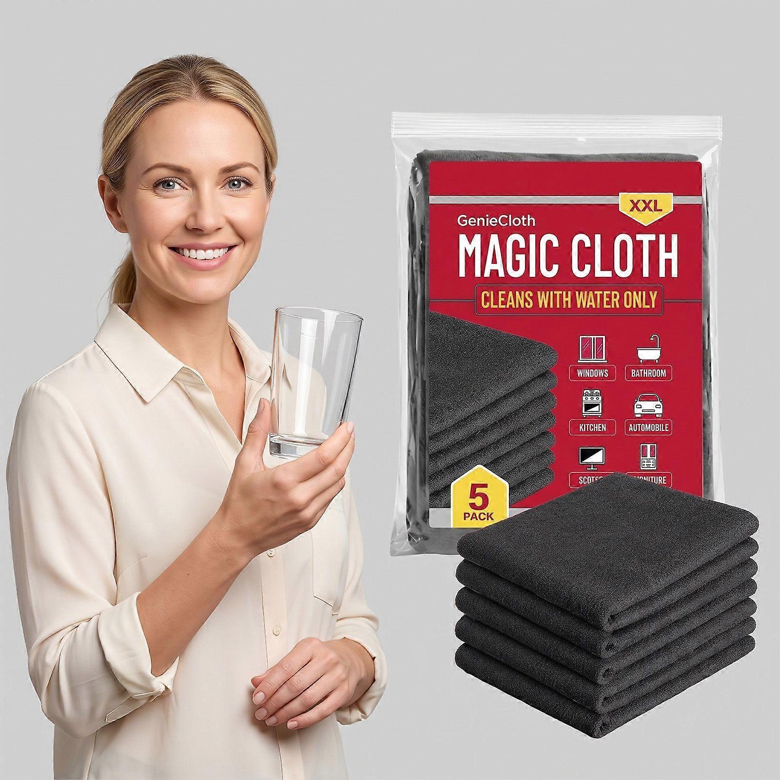 Reusable Microfiber Cleaning Cloths 5-Pack