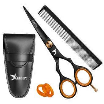 Friseurschere met Kam & Leren Etui 6.5" voor Professioneel Gebruik