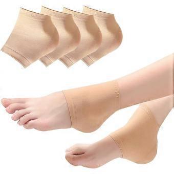 4 PCS Moisturizing Socks for Dry Cracked Feet,Heel Socks Gel Socks for Sleep Medium-brnv
