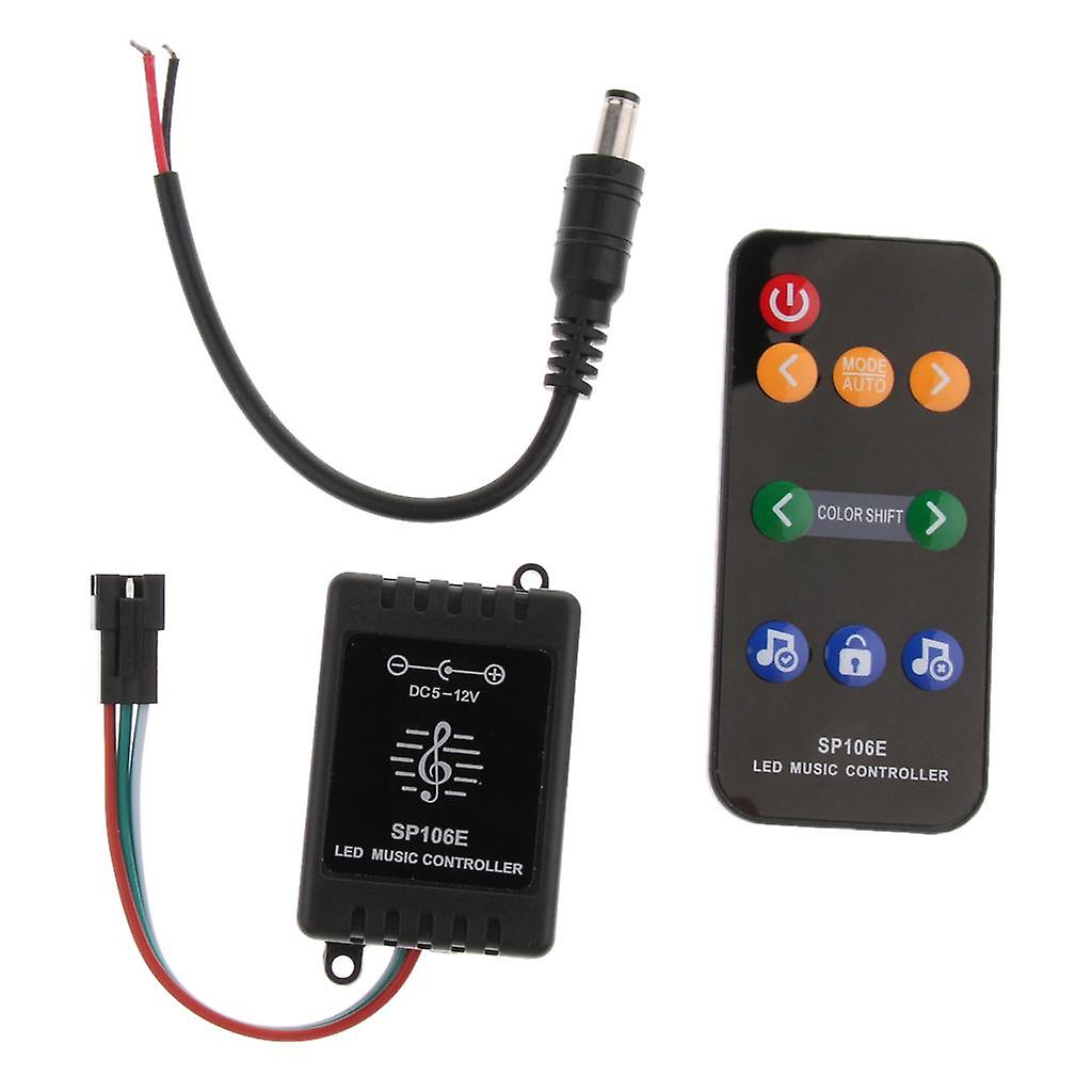 9keys LED Music LED Controller DC5V-12V WS2811 WS28 Music Remote Controller