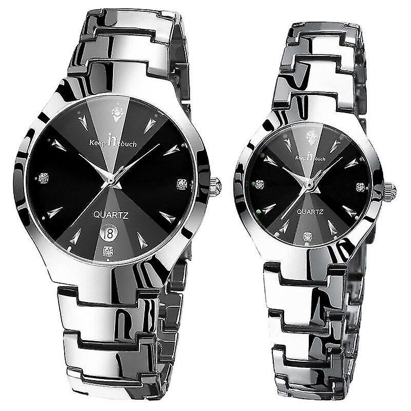 Stainless Steel Waterproof Pair Watch