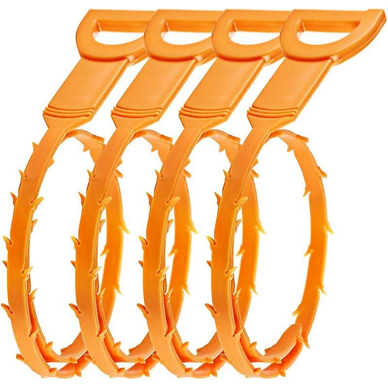 Drain Hair Remover Clog, 4 Pack Drain Snake Equipment/Auger Type Cleaning Tool
