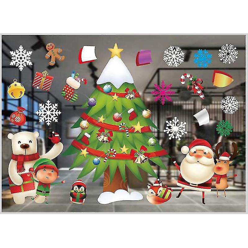 Electrostatic Christmas Window Decal Sticker No Trace Xmas Window