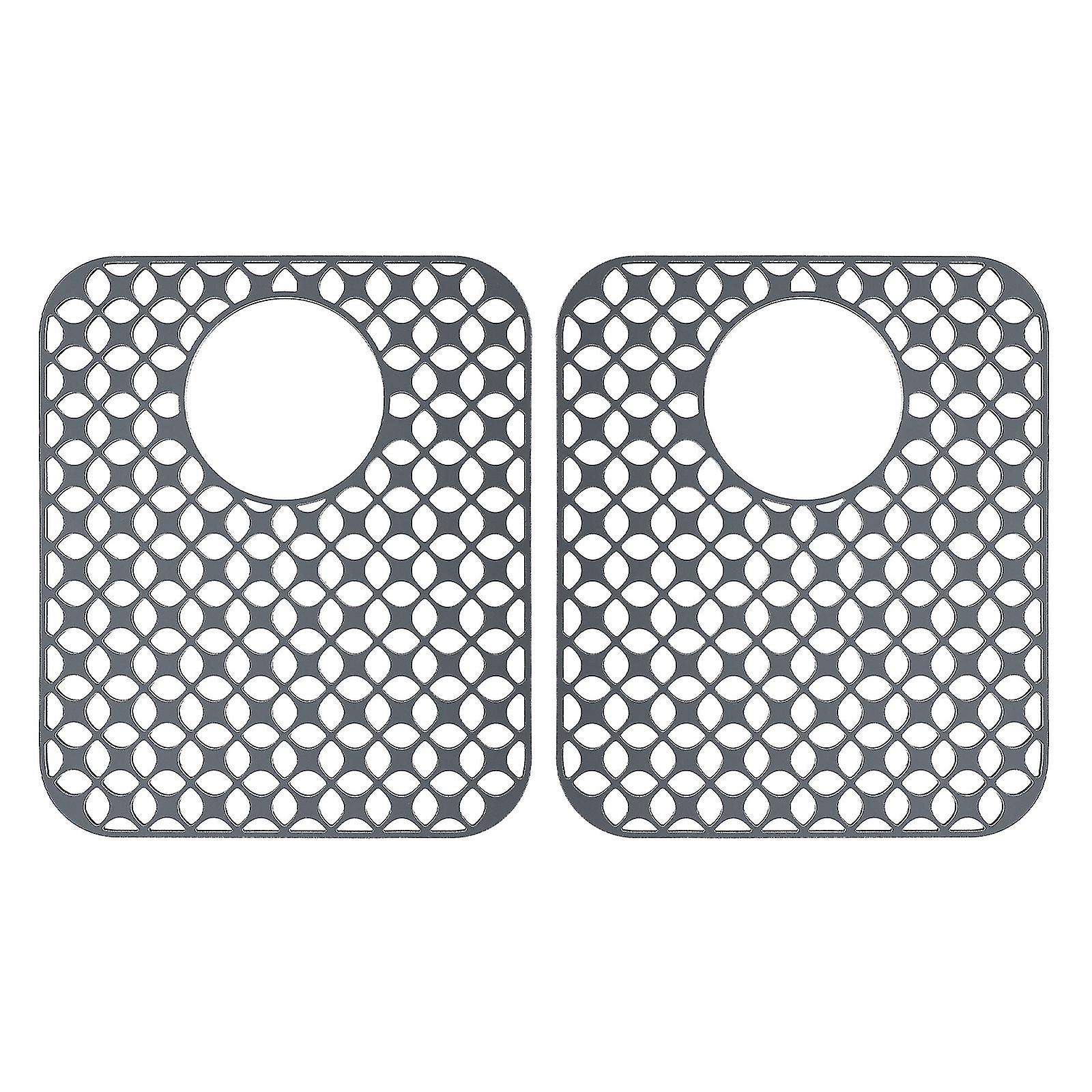 Silicone Sink Mat Kitchen Sink Protector Grid Accessory Non-slip Sink Mats 2pcs