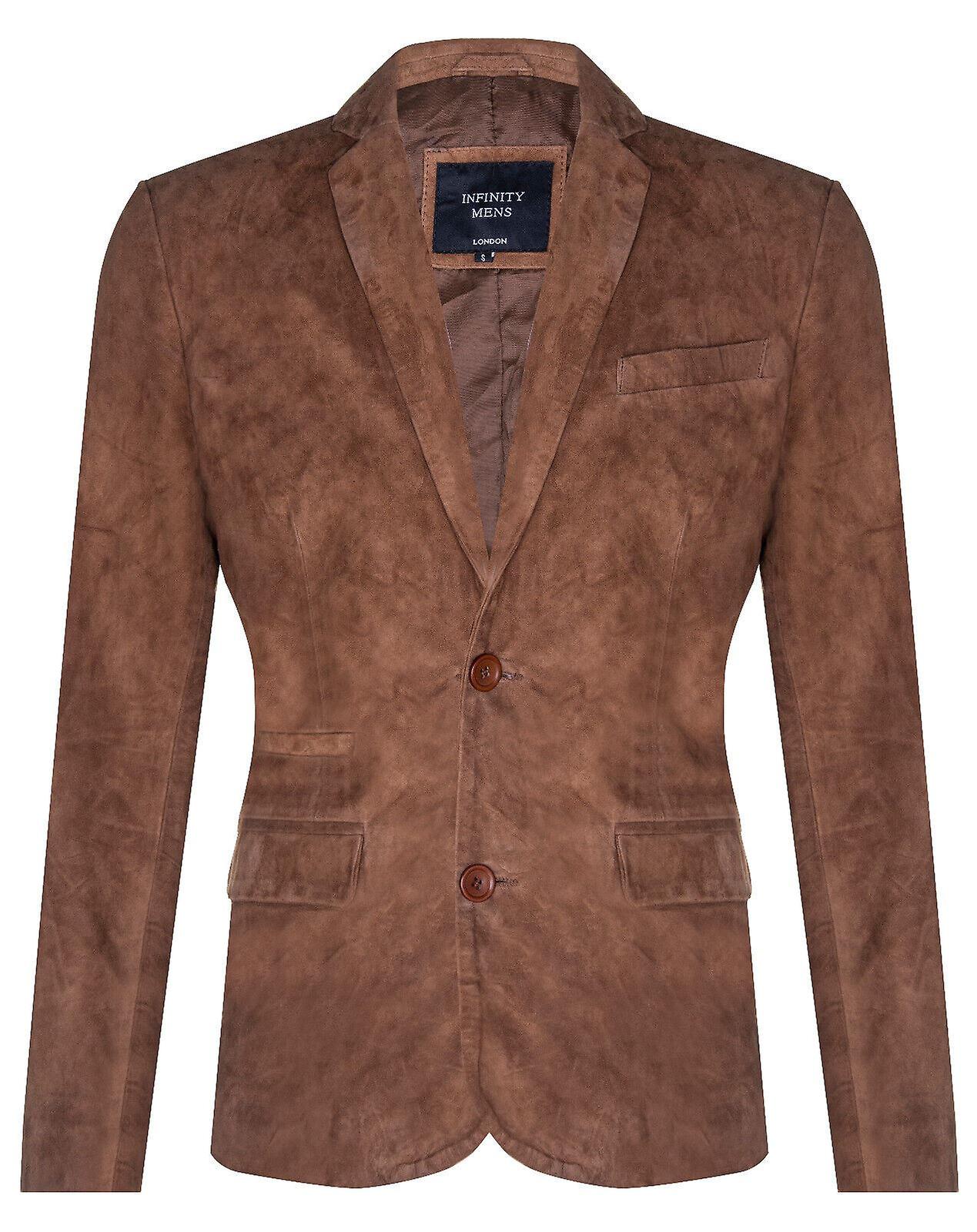 Ανδρικό Καστόρινο Δερμάτινο Σακάκι Blazer