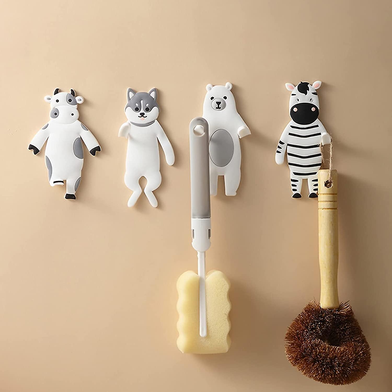 Cartoon Animal Shaped Hook Punch-free Foldable Hook Multifunctional Storage Rack Suitable For Kitchen,